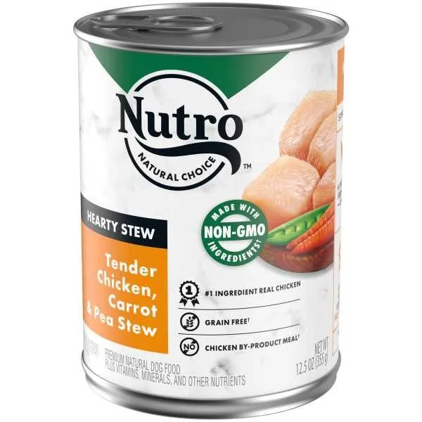 12/12.5 oz. Nutro Tender Chicken, Carrot & Pea Stew - Food